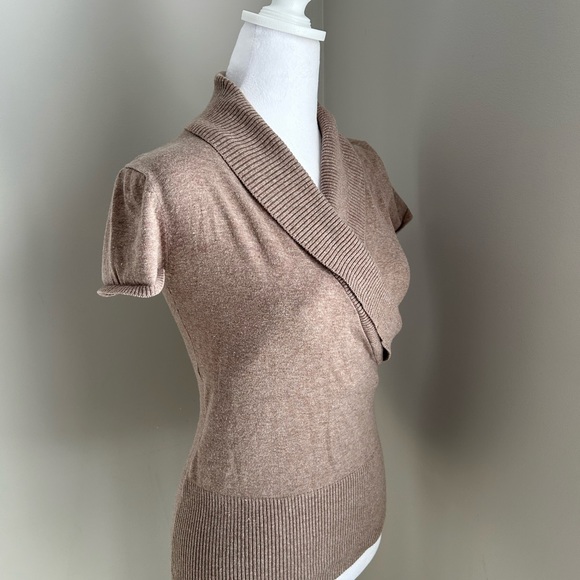 BCX Sweater For Women’s Beige Color Size L Cross Neck - Picture 4 of 6